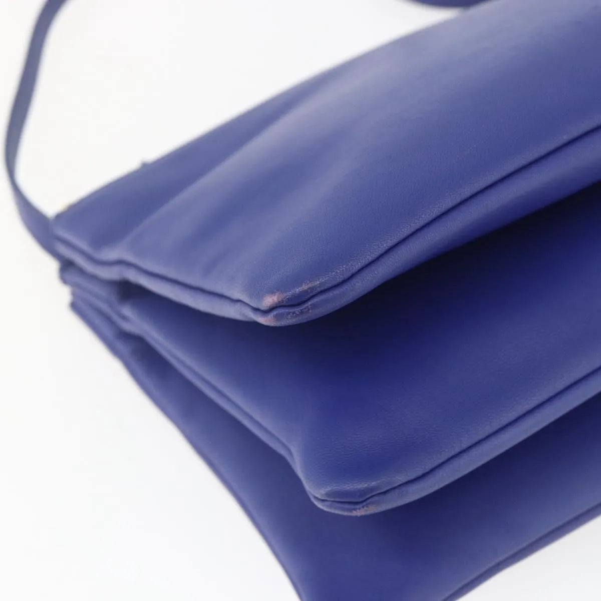 Celine Trio Leather, Blue, Leather, Shoulder Bag