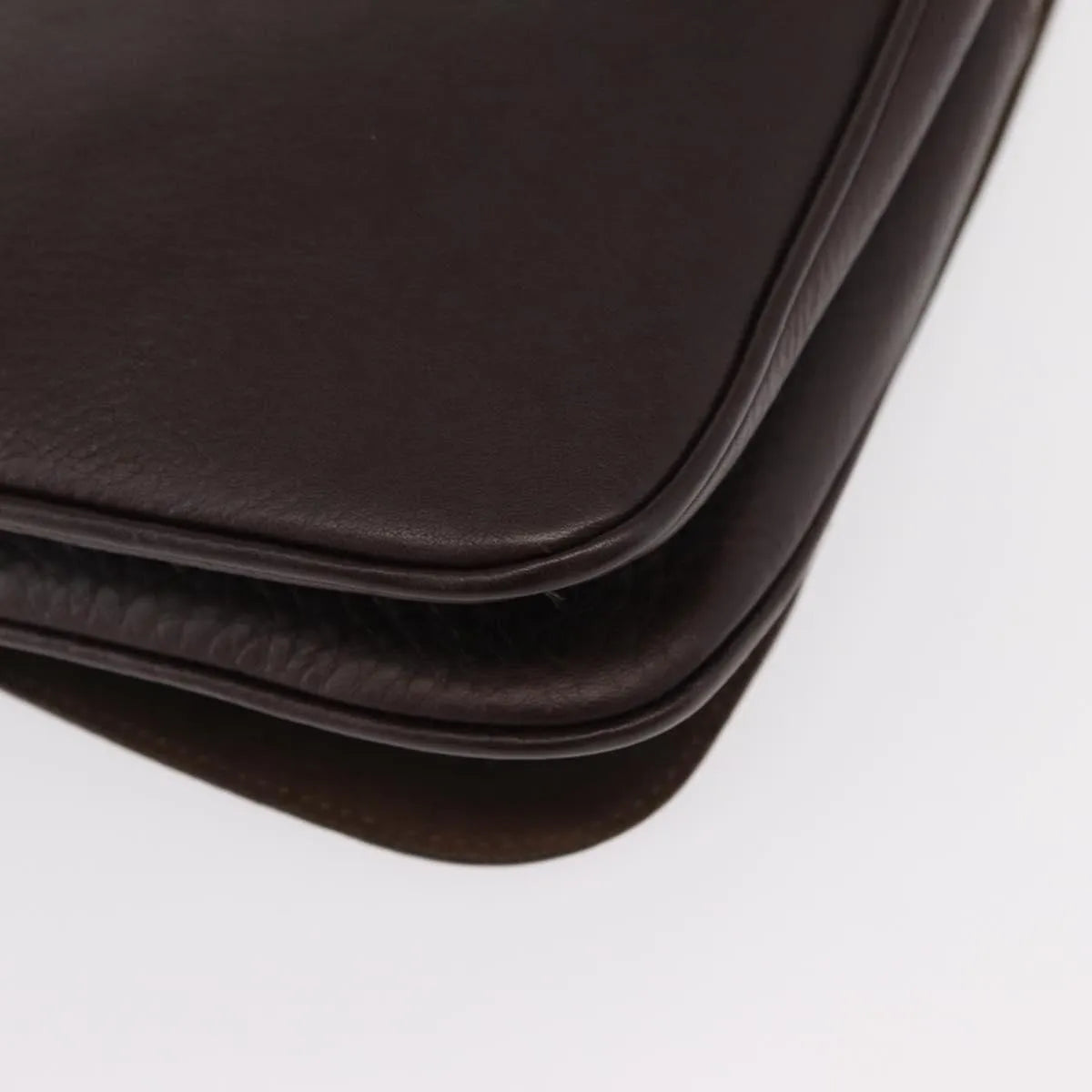 Salvatore Ferragamo Gancini Leather, Brown, Leather, Shoulder Bag
