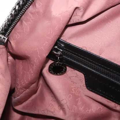 Stella McCartney Falabella Front Zip Shaggy Deer, Black, Polyester, Backpack