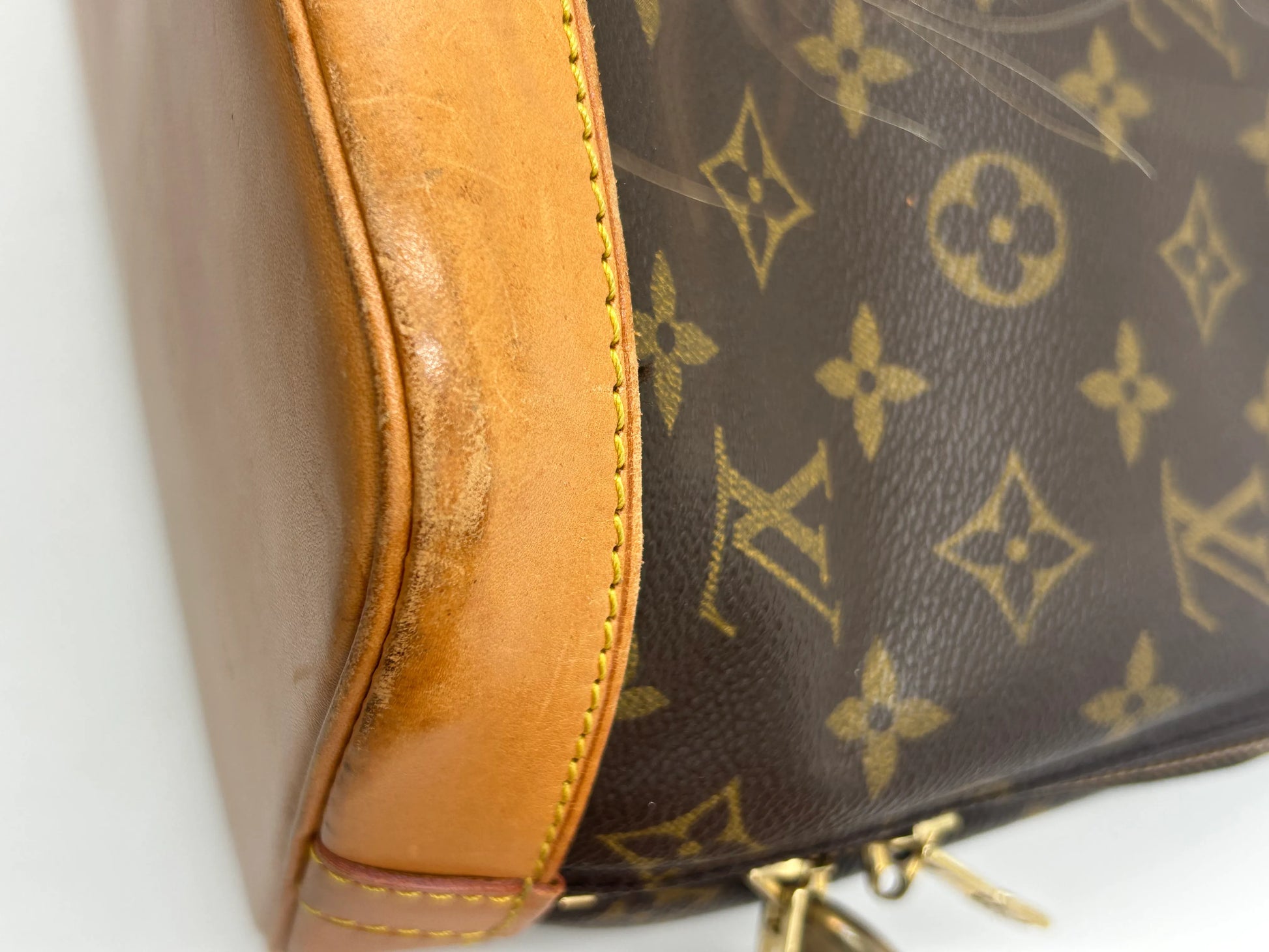 Louis Vuitton Alma Monogram Canvas, Brown, Canvas, Handbag