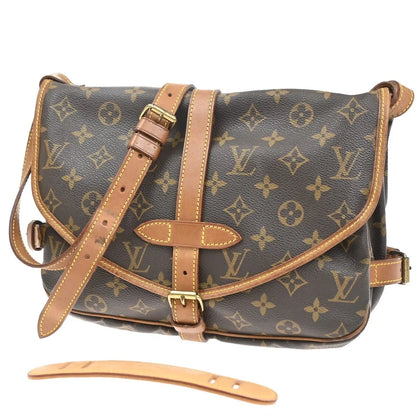 Louis Vuitton Saumur Monogram Canvas, Brown, Canvas, Shoulder Bag