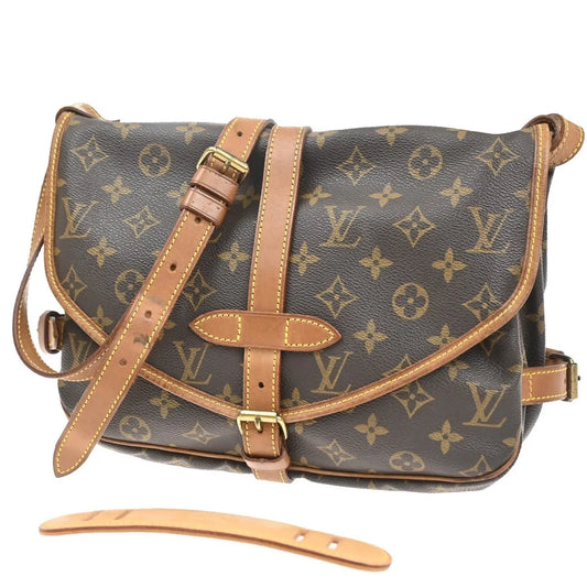 Louis Vuitton Saumur Monogram Canvas, Brown, Canvas, Shoulder Bag