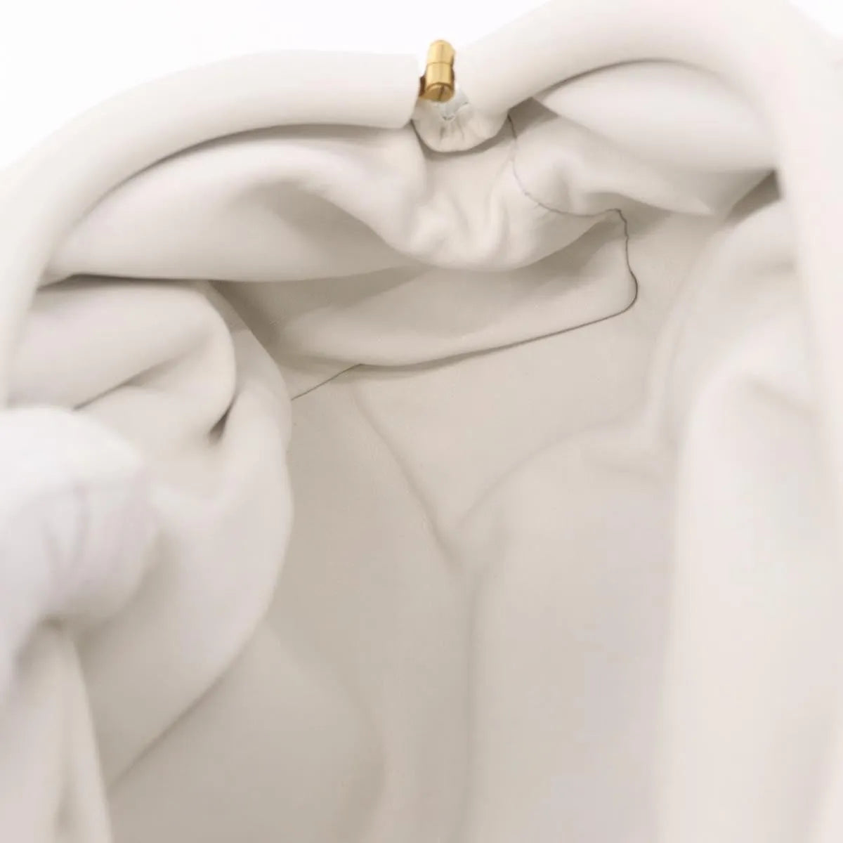 Bottega Veneta The Chain Leather, White, Leather, Shoulder Bag