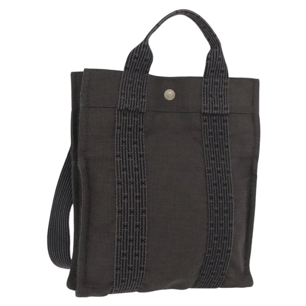 Hermes Herline Canvas, Gray, Canvas, Backpack