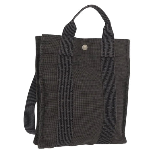Hermes Herline Canvas, Gray, Canvas, Backpack