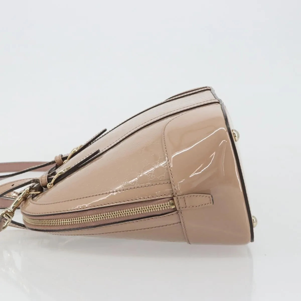 Gucci Nice Top Handle Microguccissima Patent, Beige, Patent Leather, Handbag