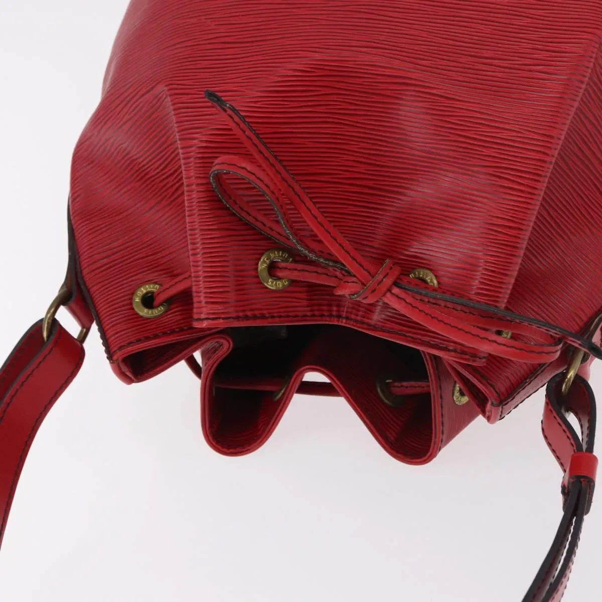 Louis Vuitton Petit Noe Epi Leather, Red, Leather, Shoulder Bag