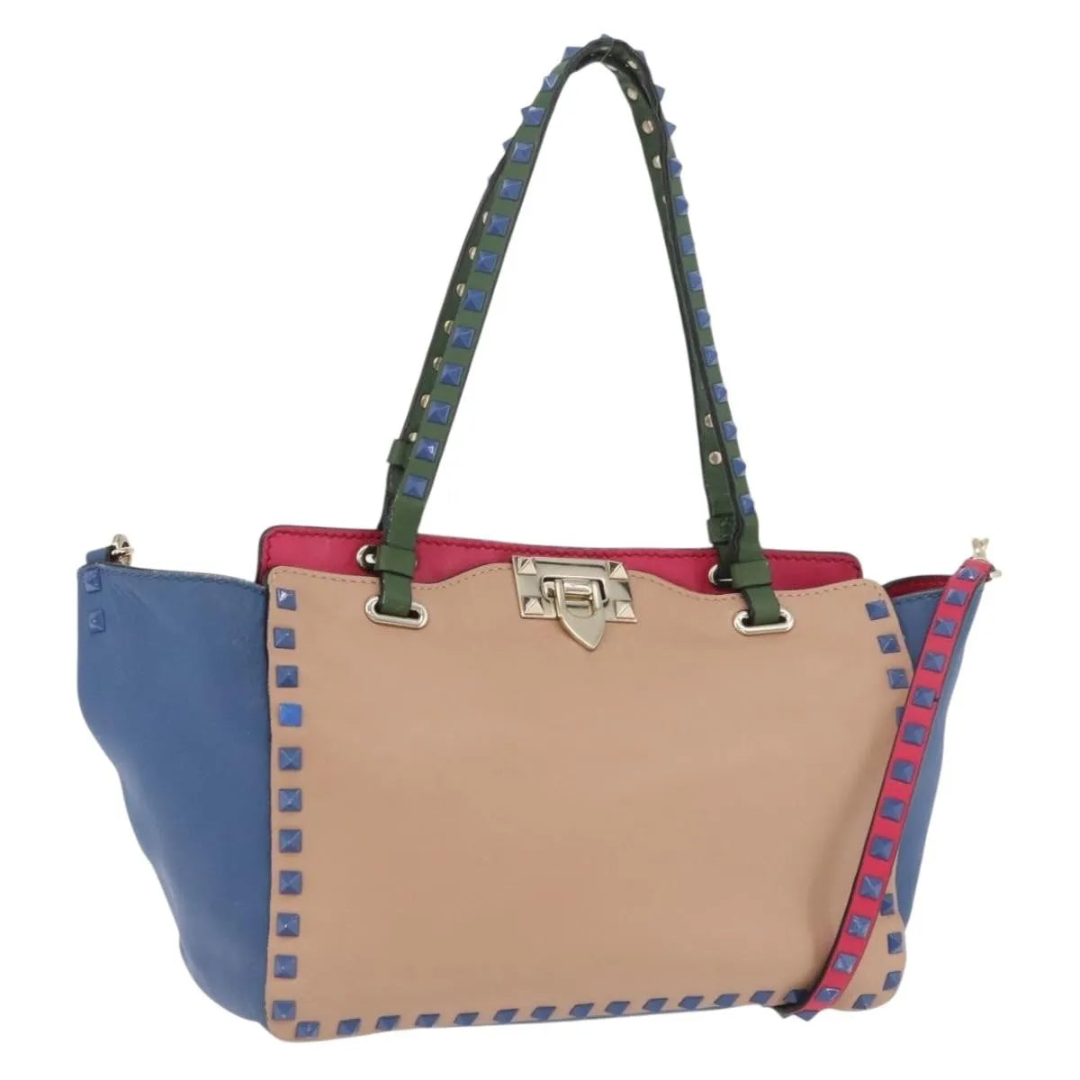 Valentino Garavani Rockstud Tote Soft Leather, Multicolour, Leather, Tote Bag