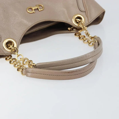 Salvatore Ferragamo Gancini Leather, Pink, Leather, Handbag