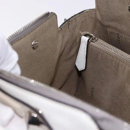 Fendi By The Way Satchel M, White, Leather, Crossbody Bag