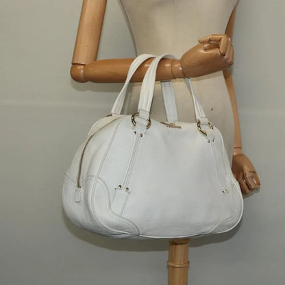 Celine vintage Leather, White, Leather, Handbag