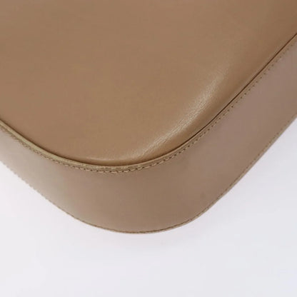 Salvatore Ferragamo Gancini Leather, Beige, Leather, Shoulder Bag