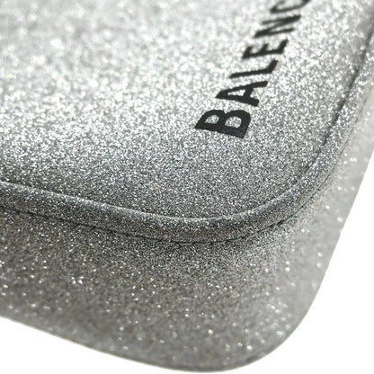 Balenciaga Triangle Leather, Silver, Leather, Handbag