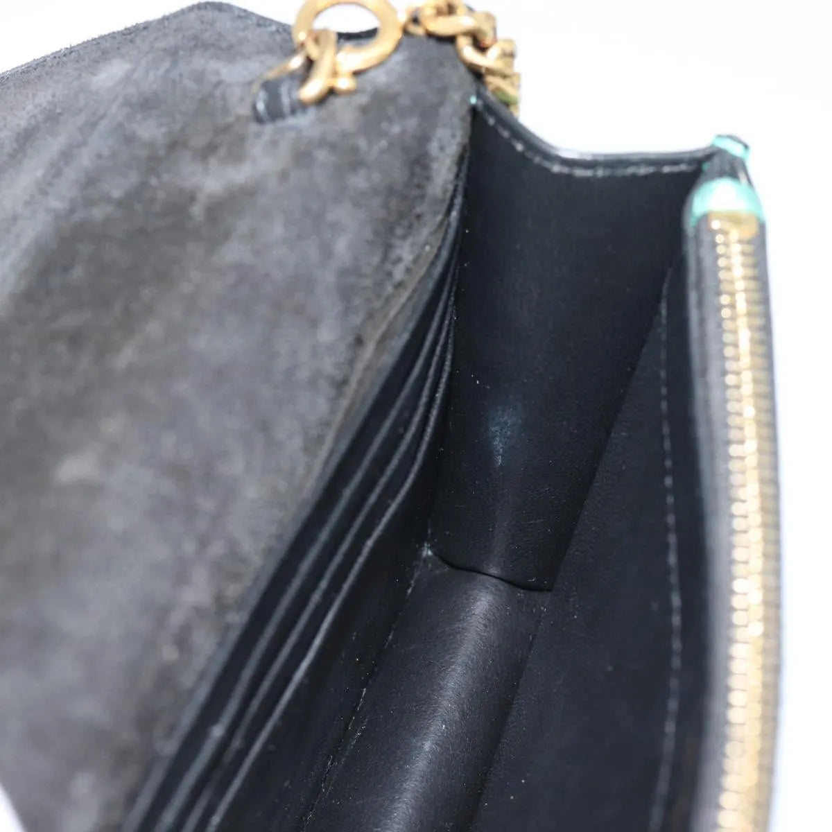 Saint Laurent Kate leather, Green, Leather, Shoulder Bag