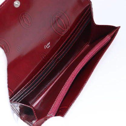Cartier Happy Birthday Long Patent leather, Burgundy, Patent Leather, Wallet