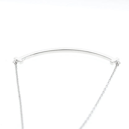 Tiffany & Co. T Smile Pendant 18K White Gold, Silver, White Gold, Necklace