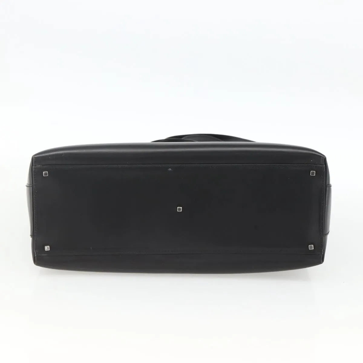 Salvatore Ferragamo Double Gancini Side Buckle Tote Leather, Black, Leather, Handbag