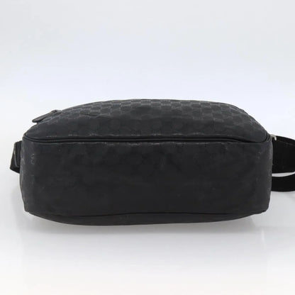 Gucci Zip Messenger GG Imprime, Black, Canvas, Shoulder Bag