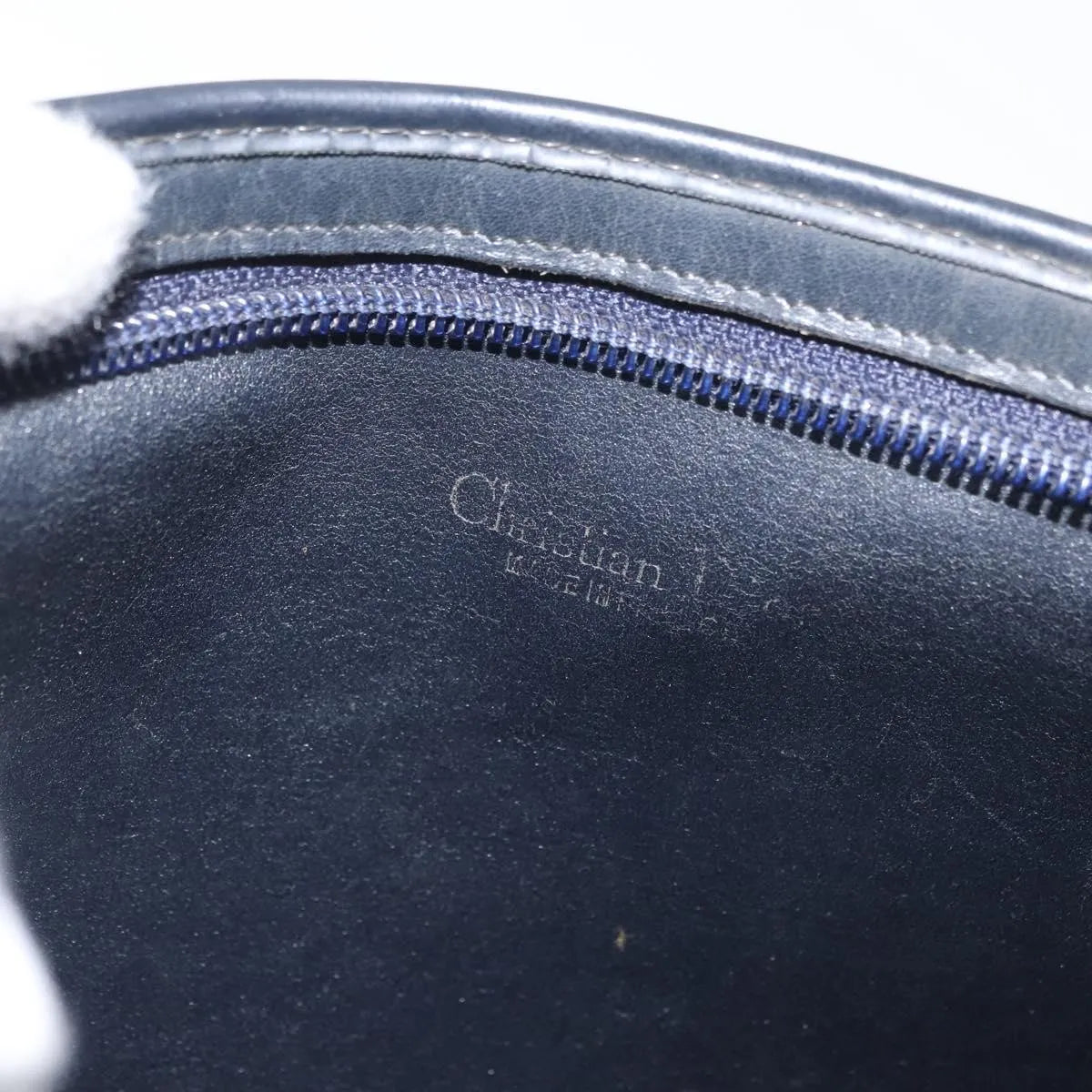 Christian Dior Vintage Trotter Canvas, Navy, Canvas, Shoulder Bag