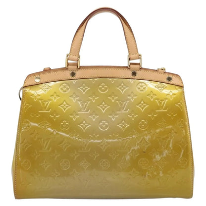 Louis Vuitton Brea Monogram Vernis, Beige, Patent Leather, Handbag