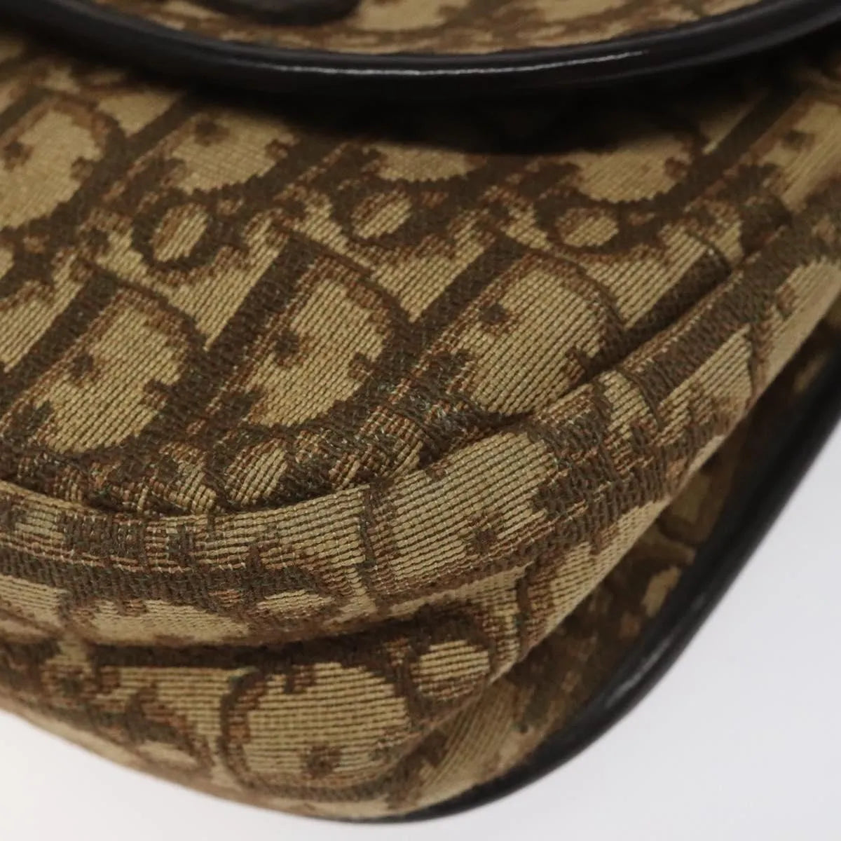 Christian Dior Vintage Trotter Canvas, Brown, Canvas, Shoulder Bag