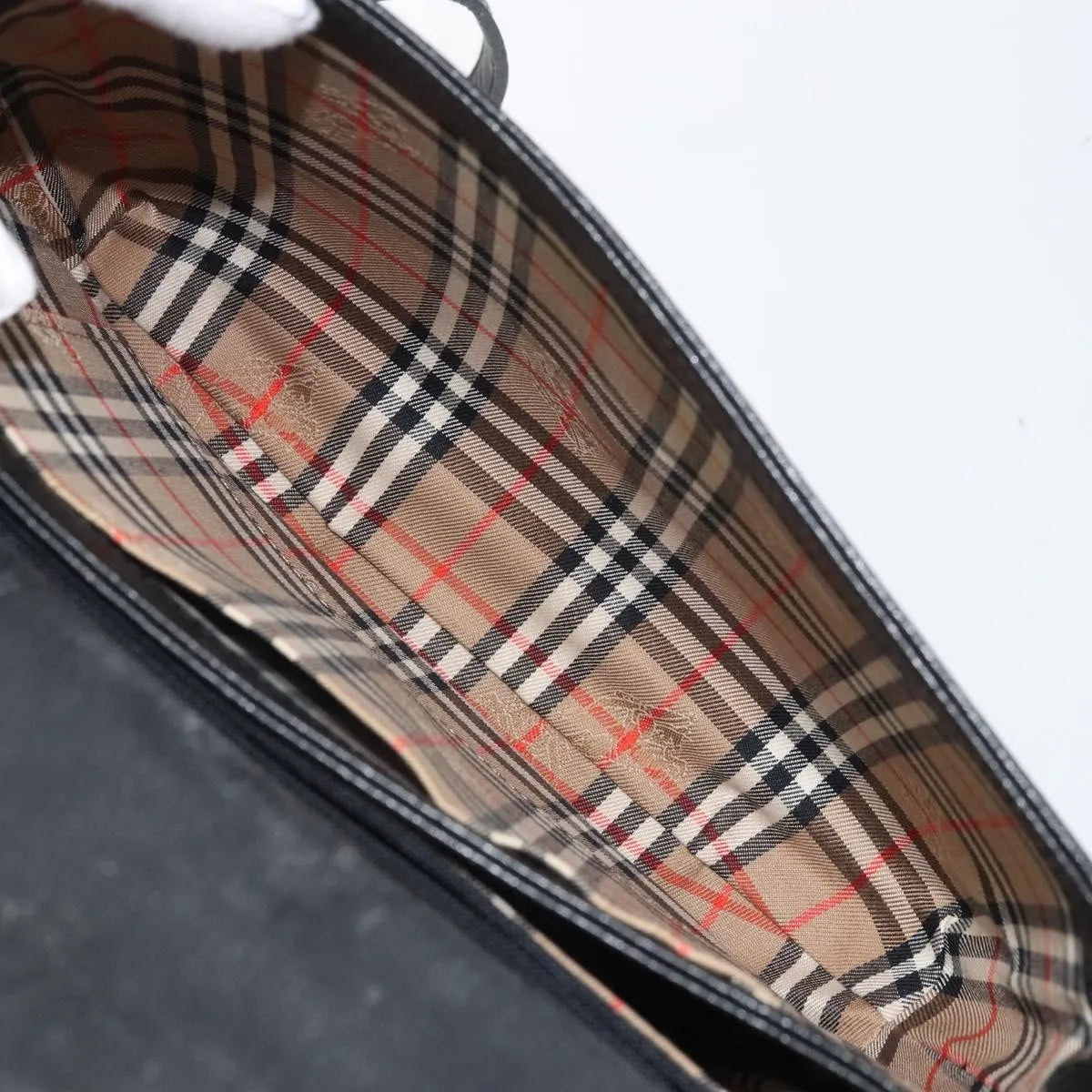 Burberry Vintage Leather, Black, Leather, Shoulder Bag