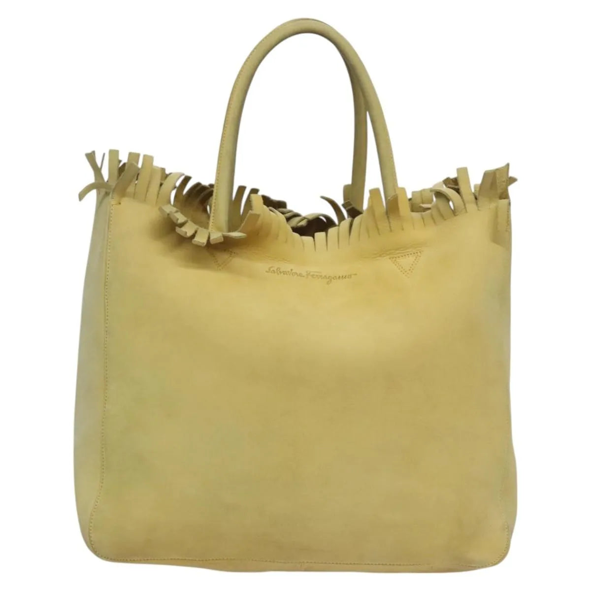 Salvatore Ferragamo Vintage Suede, Yellow, Suede, Shoulder Bag