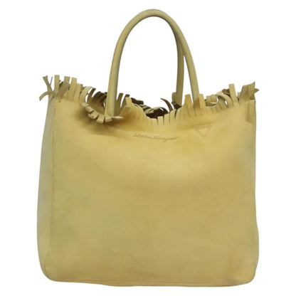 Salvatore Ferragamo Vintage Suede, Yellow, Suede, Shoulder Bag