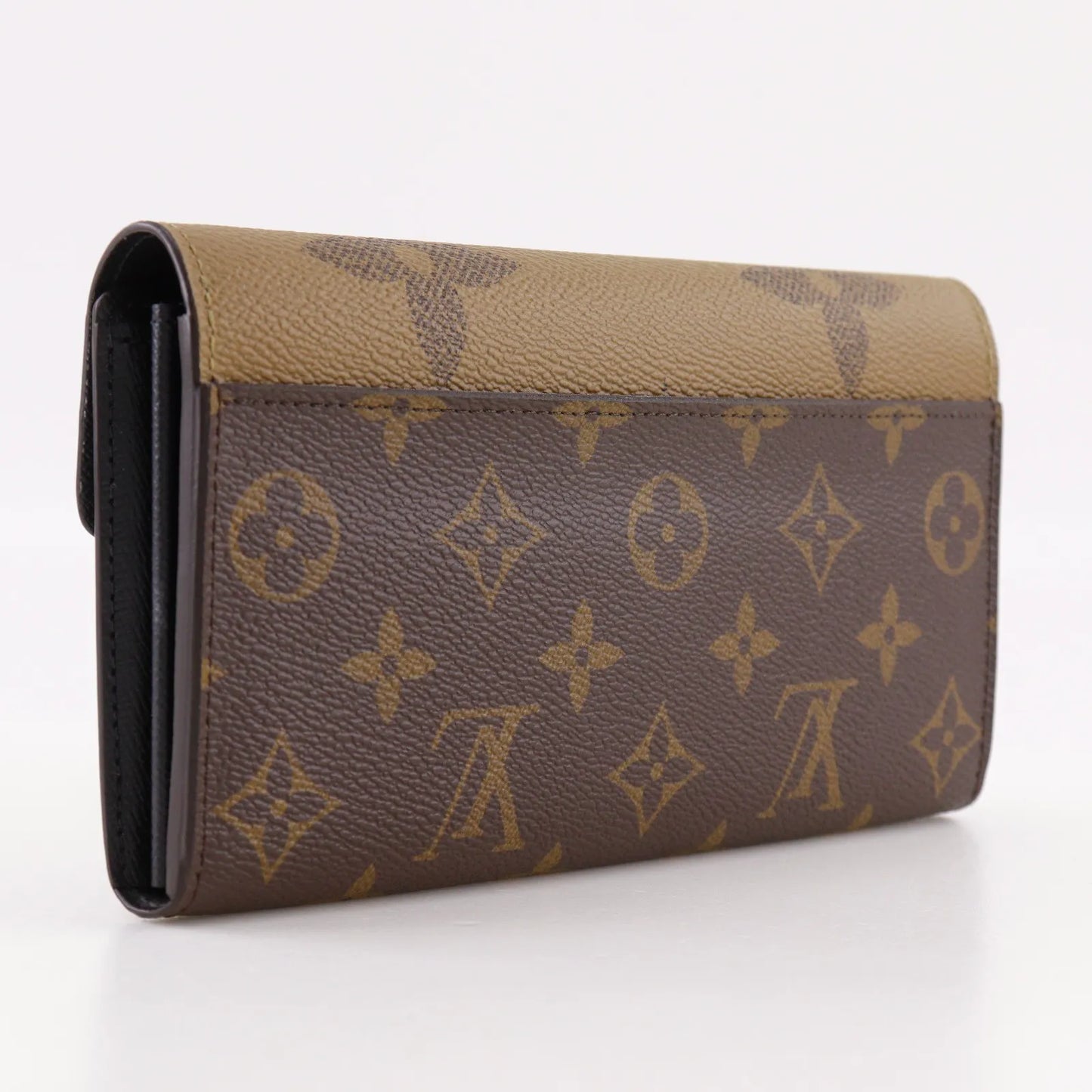 Louis Vuitton Sarah Wallet NM Reverse Monogram Giant and Monogram Canvas, Brown, Canvas, Wallet