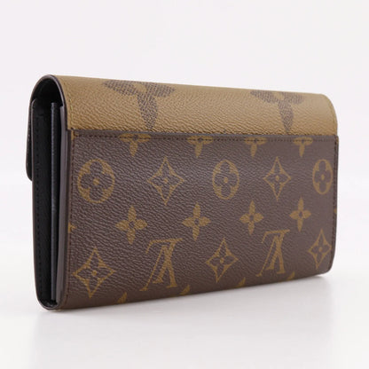 Louis Vuitton Sarah Wallet NM Reverse Monogram Giant and Monogram Canvas, Brown, Canvas, Wallet
