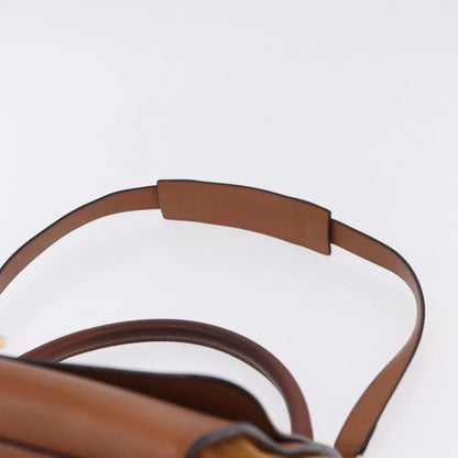 Celine Trapeze Leather, Brown, Leather, Handbag