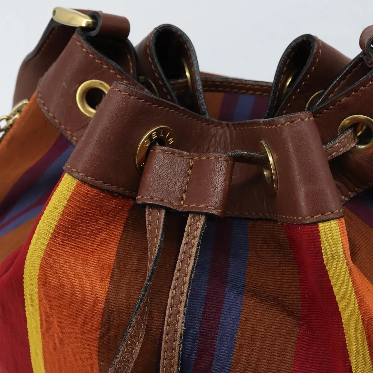 Celine Vintage Canvas, Multicolour, Canvas, Shoulder Bag