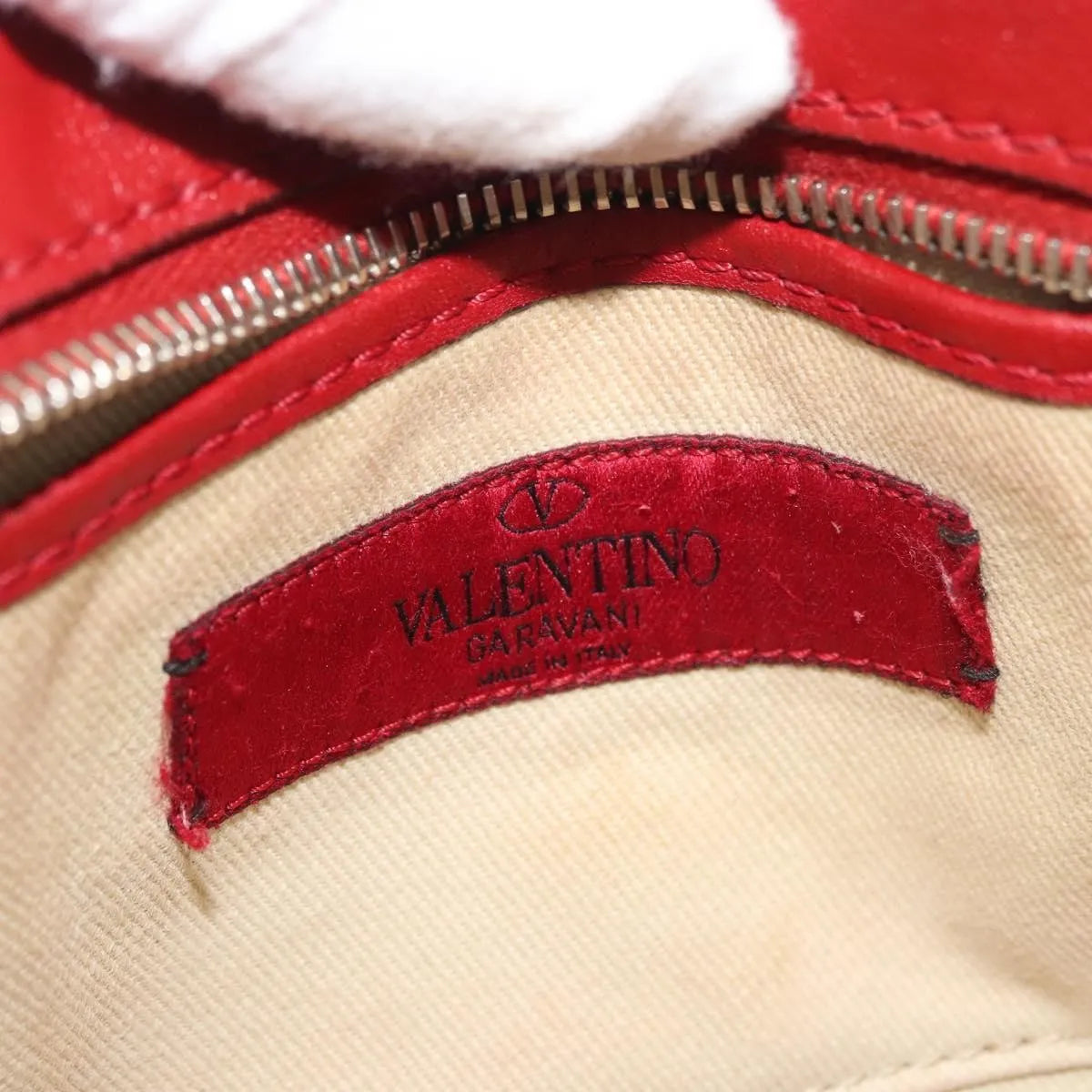 Valentino Garavani Rockstud Camera Leather, Red, Leather, Shoulder Bag