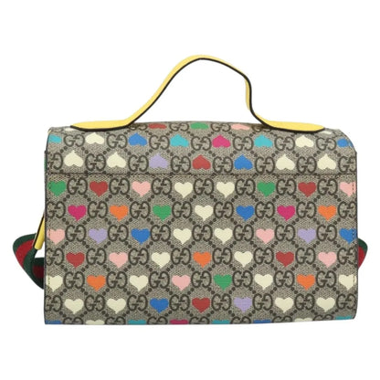 Gucci Children's Top Handle Flap Printed GG Coated Canvas, Beige, Canvas, Handbag