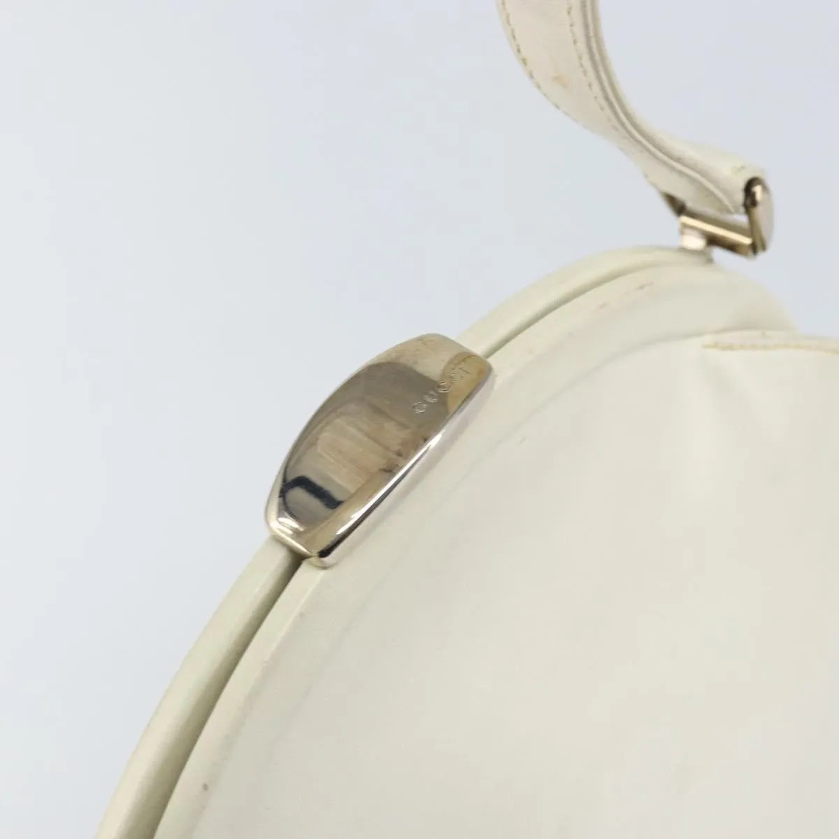 Gucci Vintage Leather, White, Leather, Handbag