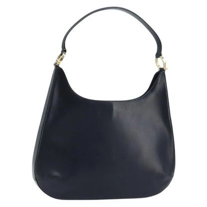 Salvatore Ferragamo Gancini Leather, Navy, Leather, Handbag