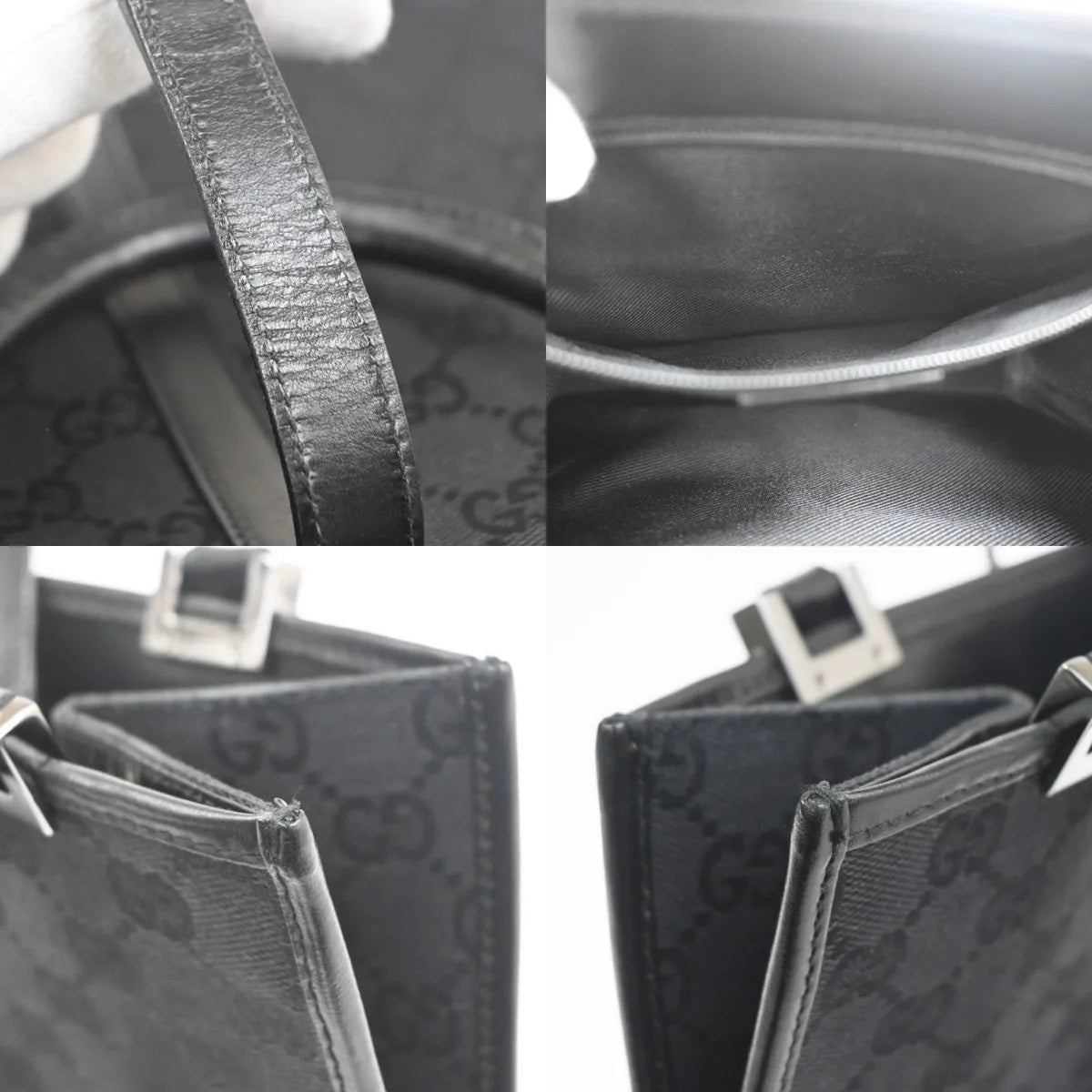 Gucci Jackie Tote GG Canvas, Black, Canvas, Handbag