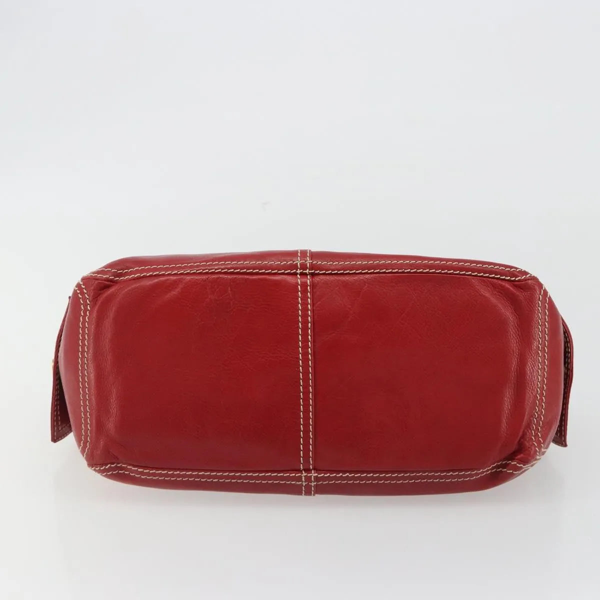 Celine Boogie Satchel Leather, Red, Leather, Handbag