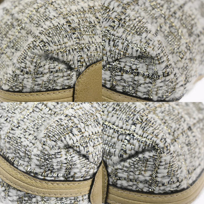 Chloe Elsie Tweed Leather, Beige, Tweed, Shoulder Bag