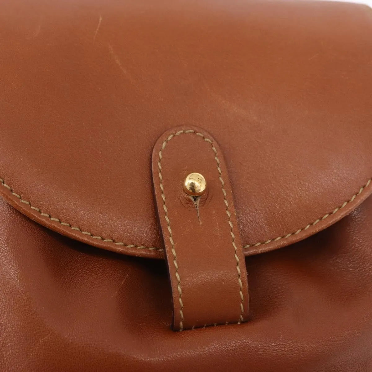 Gucci Vintage Bamboo Leather, Brown, Leather, Backpack