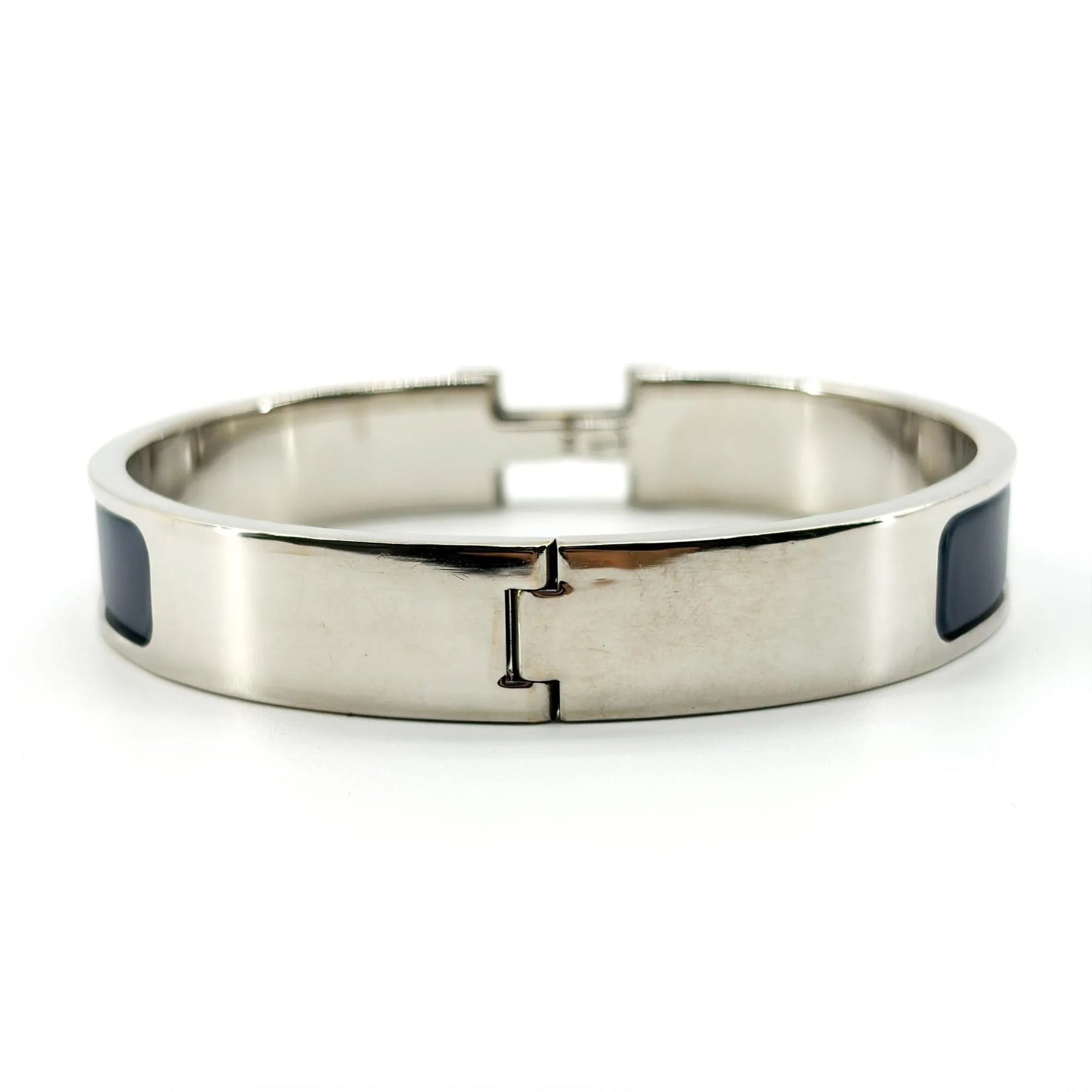 Hermes Clic H Enamel, Navy, Metal, Bracelet
