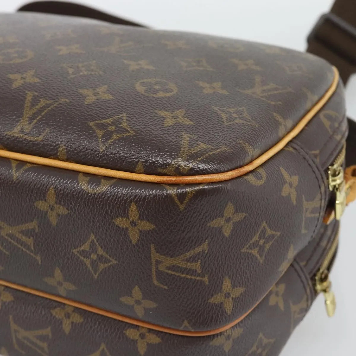 Louis Vuitton Reporter Monogram, Brown, Canvas, Shoulder Bag