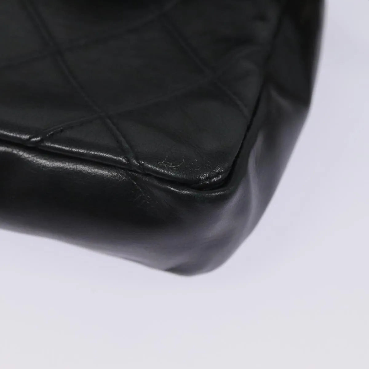 Chanel Vintage CC Flap Waist Quilted Leather, Black, Leather, Clutch