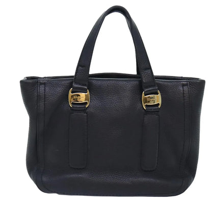 Salvatore Ferragamo Vala Leather, Black, Leather, Handbag