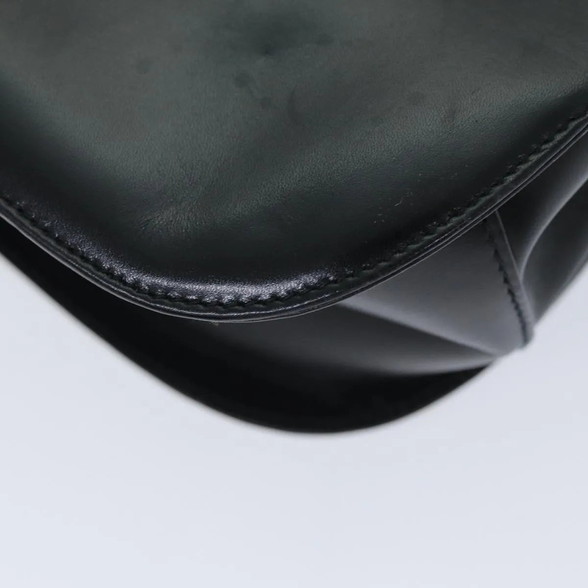 Salvatore Ferragamo Gancini Leather, Black, Leather, Handbag
