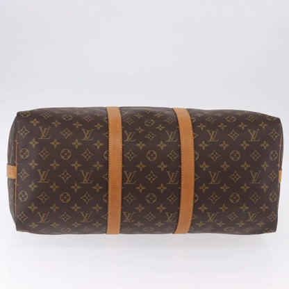 Louis Vuitton Keepall Bandoulière Monogram, Brown, Canvas, Travel Bag