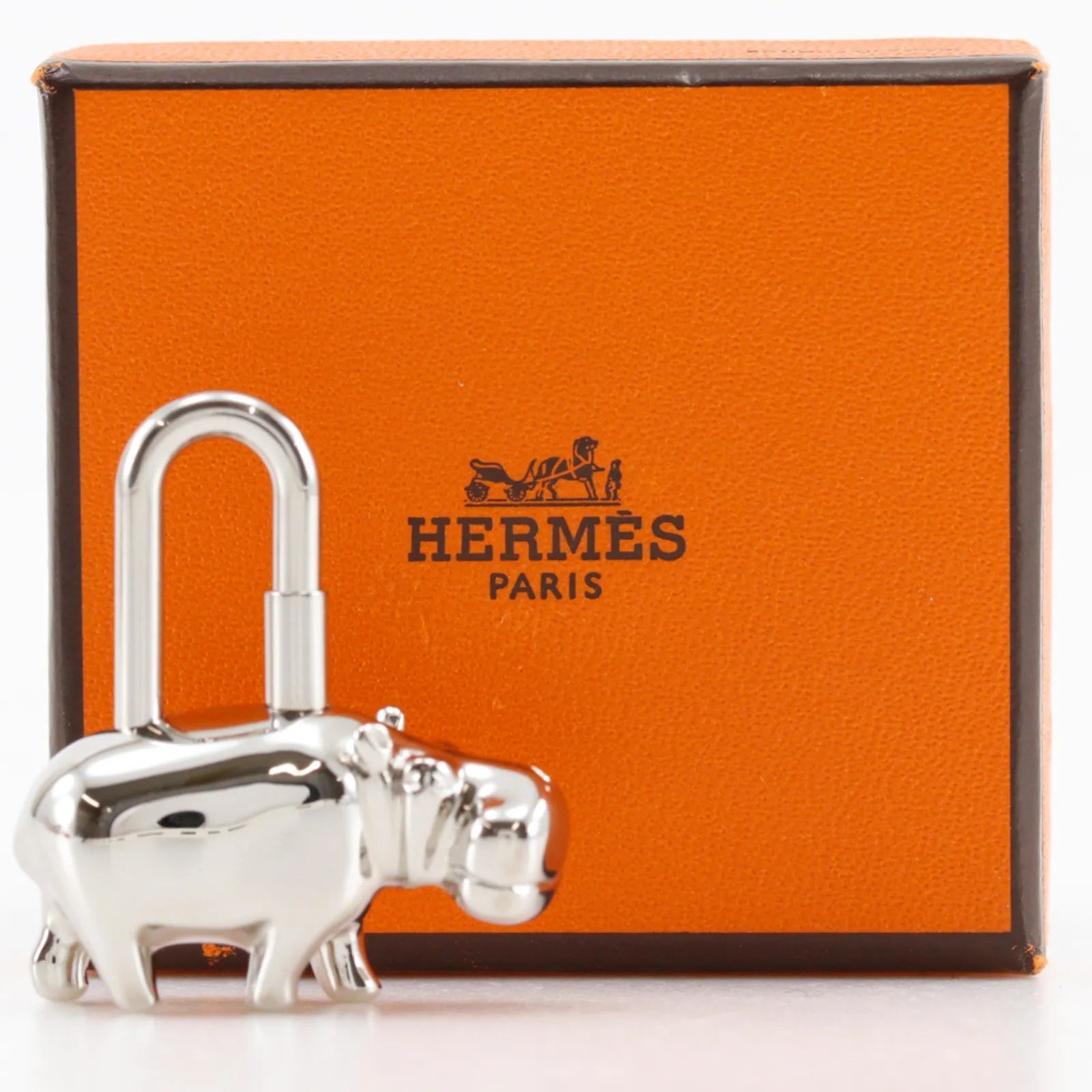 Hermes Cadena Metal, Silver, Metal, Charm