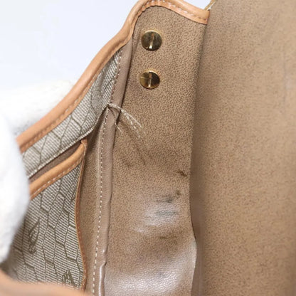 Christian Dior Vintage Honeycomb Canvas, Beige, Canvas, Shoulder Bag