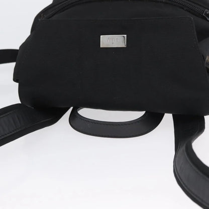Gucci Vintage Flap Nylon, Black, Nylon, Backpack
