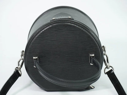 Louis Vuitton Cannes Epi, Black, Leather, Handbag